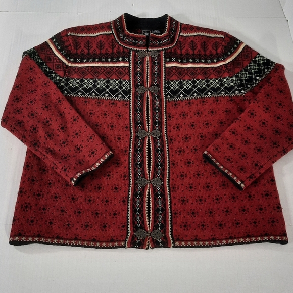 Skyr Sweaters - Skyr Wool Fair Isle Cardigan Sweater